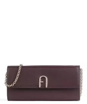 Сумка через плечо Flow Mini из мелкозернистой кожи. Furla, бордовый