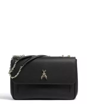 Сумка через плечо Fly из зерненой телячьей кожи. Patrizia Pepe, черный