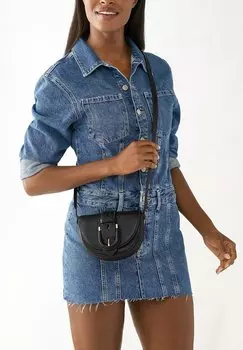 Сумка через плечо Fossil с магнитной застежкой, черный