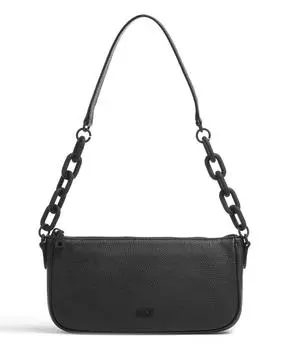 Сумка через плечо Frankie из зернистой яловой кожи. Dkny, черный