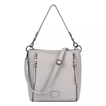 Сумка через плечо FREDs BRUDER Bestie Leder 28 cm, цвет cool stone