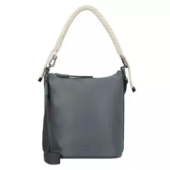 Сумка через плечо FREDs BRUDER Nea Leder 32 cm, цвет blue grey