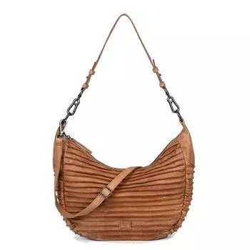 Сумка через плечо FREDs BRUDER Riffel Flowow Leder 43 cm, песочный