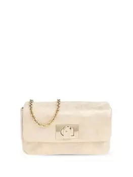 Сумка через плечо Furla с металлическим покрытием, золотой