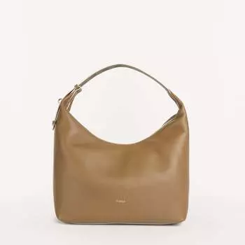 Сумка через плечо Furla с сеткой M, коричневый