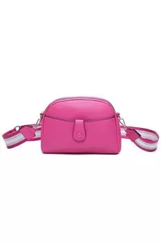 Сумка через плечо Gabby из полиуретана с тройной молнией, тремя отделениями и узорчатым ремешком Fontanella Fashion, розовый