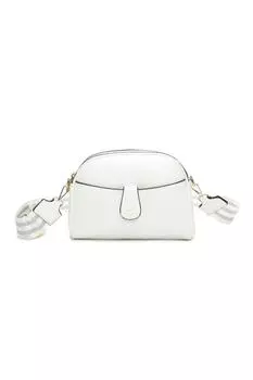 Сумка через плечо Gabby из полиуретана с тройной молнией, тремя отделениями и узорчатым ремешком Fontanella Fashion, белый