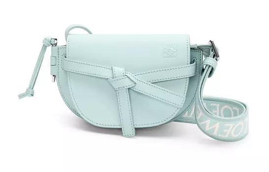 Сумка через плечо Gate из мягкой коровьей кожи с жаккардом, мини-сумка для женщин, цвет "айсберг" LOEWE