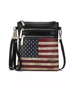 Сумка через плечо Genesis с принтом флага от Mia K Mkf Collection, черный