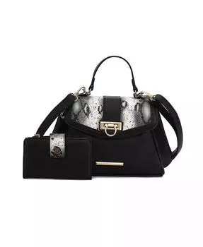 Сумка через плечо Geny с тиснением под змею и бумажник от Mia K Mkf Collection, коричневый