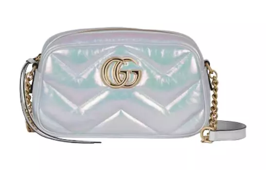 Сумка через плечо GG Marmont из кожи, женская, цвет "Радуга" GUCCI