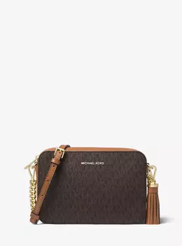 Сумка через плечо Ginny среднего размера с логотипом Michael Kors, коричневый