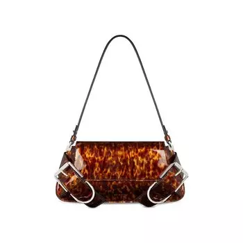 Сумка через плечо Givenchy Voyou Shoulder Flap-Bag, цвет Black/Brown