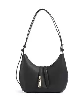 Сумка через плечо Goccia из зернистой телячьей кожи Furla, черный