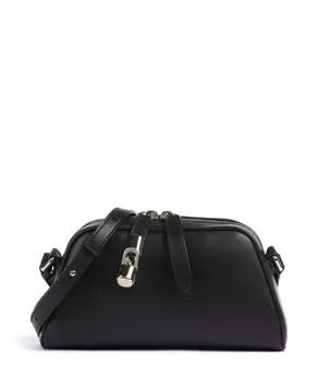 Сумка через плечо goccia s из мелкозернистой телячьей кожи. Furla, черный