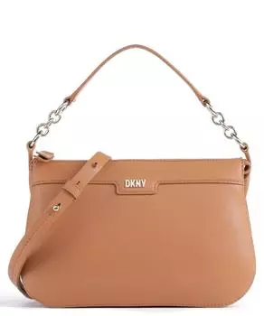 Сумка через плечо Gramercy из мелкозернистой яловой кожи. Dkny, коричневый