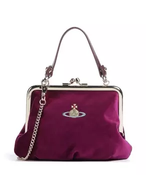 Сумка через плечо granny в бархатной оправе из хлопка Vivienne Westwood, розовый