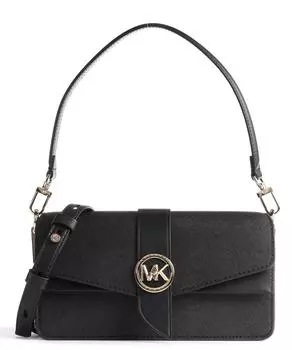 Сумка через плечо Greenwich из зернистой яловой кожи Michael Kors, черный