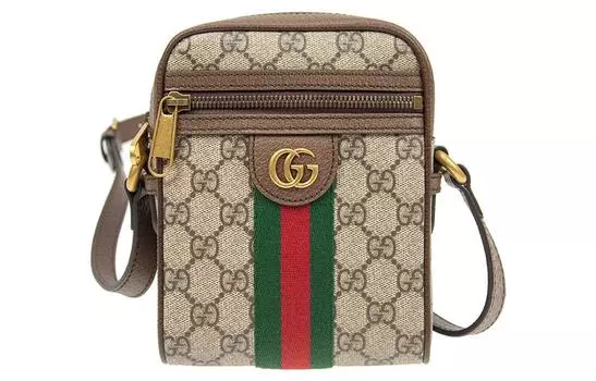 Сумка через плечо Gucci Ophidia GG Бежевый/Черное дерево