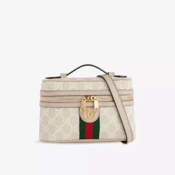 Сумка через плечо Gucci Ophidia super mini с принтом из монограмм, мультиколор