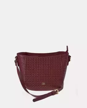 Сумка через плечо Guy Laroche из черной кожи, бордовый