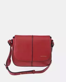 Сумка через плечо Guy Laroche из кожи наппа черного цвета, красный