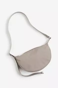 Сумка через плечо H&M Nylon Shoulder, светло-серый