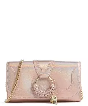 Сумка через плечо Hana из зернистой яловой кожи. See By Chlo, розовый