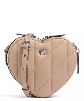 Сумка через плечо Heart из мелкозернистой кожи Coach, коричневый