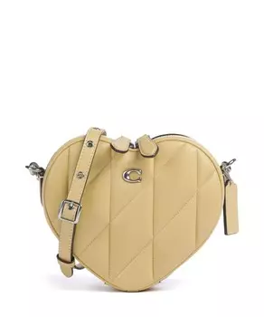 Сумка через плечо heart из мелкозернистой кожи Coach, желтый