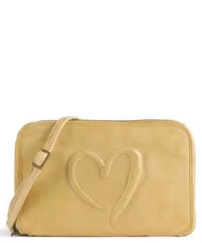 Сумка через плечо Herzgasse 24 из зернистой яловой кожи. Taschendieb Wien, желтый