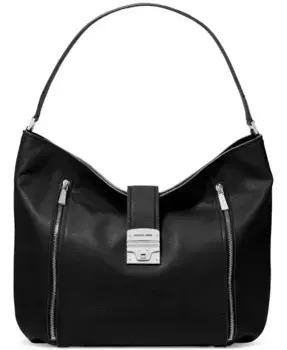Сумка через плечо Hobo из кожи Extra Large Michael Kors, черный