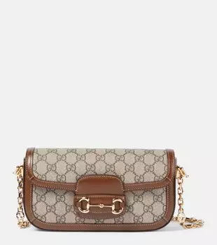 Сумка через плечо Horsebit 1955 года Gucci, бежевый
