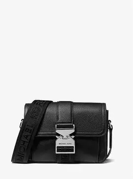 Сумка через плечо Hudson из шагреневой кожи Michael Kors, черный