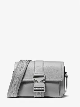 Сумка через плечо Hudson из шагреневой кожи Michael Kors, серый