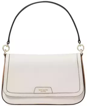Сумка через плечо Hudson Pebbled Leather Flap Small kate spade new york, слоновая кость/кремовый