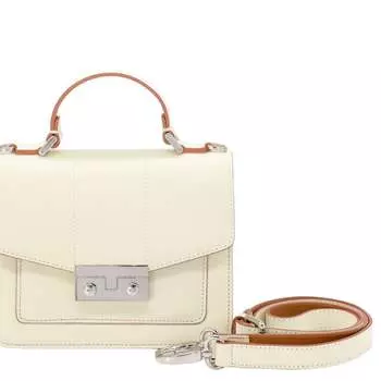 Сумка через плечо и плечо цвета слоновой кости Claudio Civitico, слоновая кость