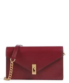 Сумка через плечо Id Collection из мелкозернистой телячьей кожи Polo Ralph Lauren, красный