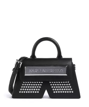 Сумка через плечо ikon k из мелкозернистой яловой кожи Karl Lagerfeld, черный