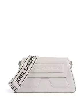 Сумка через плечо Ikon k из мелкозернистой коровьей кожи Karl Lagerfeld, белый
