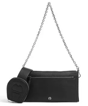 Сумка через плечо Isa из зернистой яловой кожи. Aigner, черный