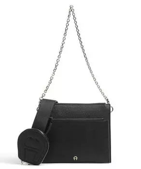 Сумка через плечо Isa из зернистой яловой кожи. Aigner, черный