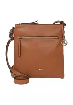 Сумка через плечо, искусственная кожа, женская L.CREDI, цвет Cognac