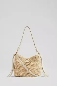 Сумка через плечо Issie из рафии Lk Bennett, бежевый