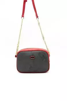 Сумка через плечо из экокожи с внешним карманом на молнии Silver&Polo, красный