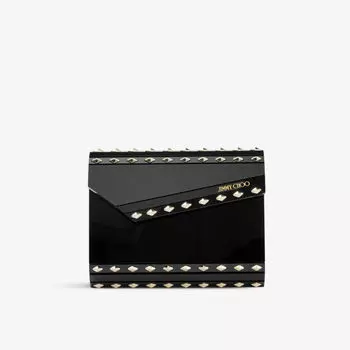 Сумка через плечо из акрила с заклепками Candy Jimmy Choo, черный