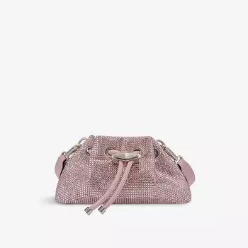 Сумка через плечо из атласа Cinch Jimmy Choo, розовый