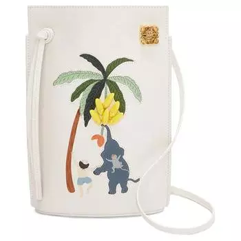 Сумка через плечо из атласной коровьей кожи, женская LOEWE