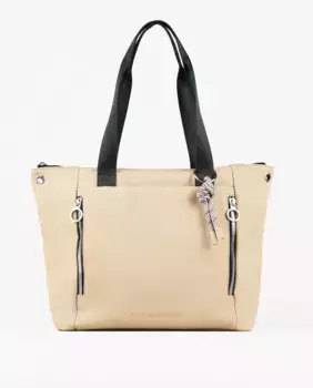 Сумка через плечо из бежевого прорезиненного нейлона PACOMARTINEZ, бежевый