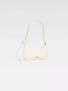 Сумка через плечо из бисера Ле Бису Перль Jacquemus, слоновая кость